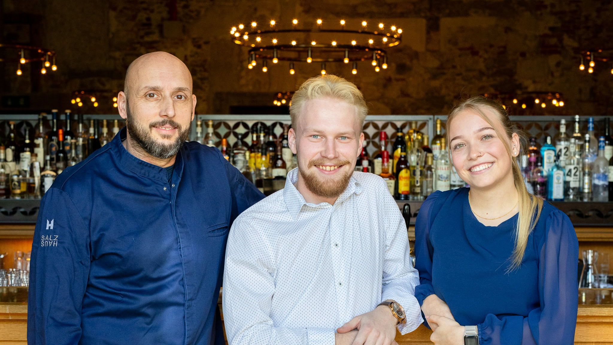 Salzhaus Gastgeber Christian Härtge, Jonathan Wepfer, Enya Spahr